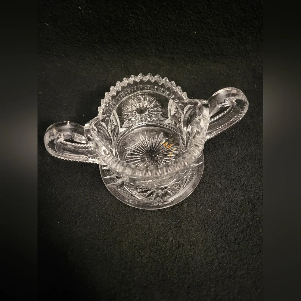 Vintage presscut sugar bowl